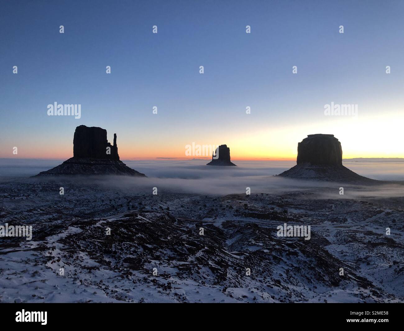 Monument valley twilight Stock Photo