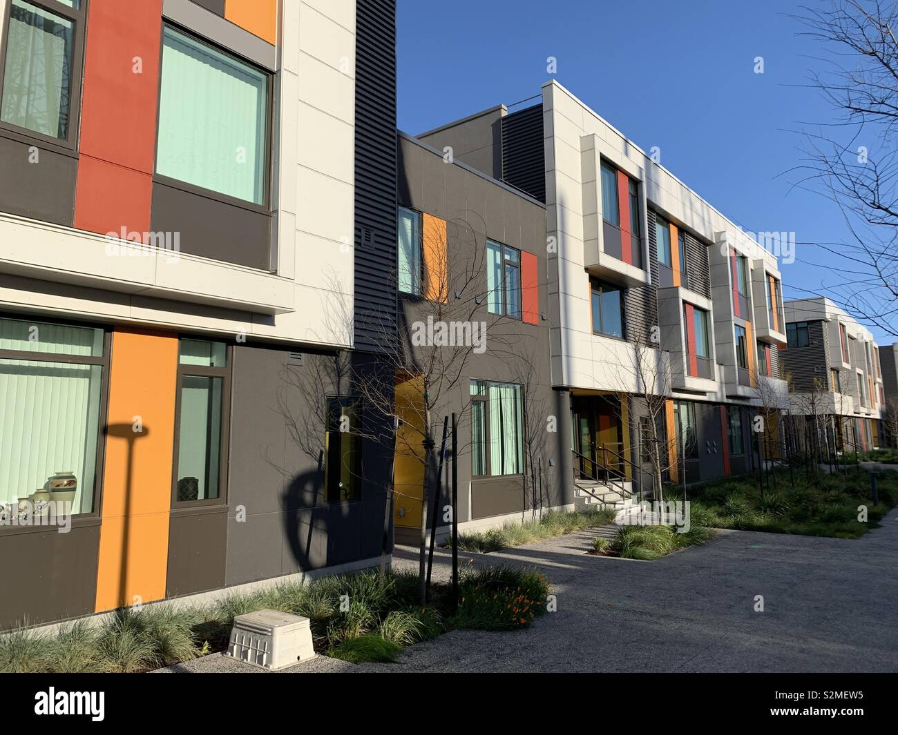 Modern apartment buildings in San Francisco Stock Photo