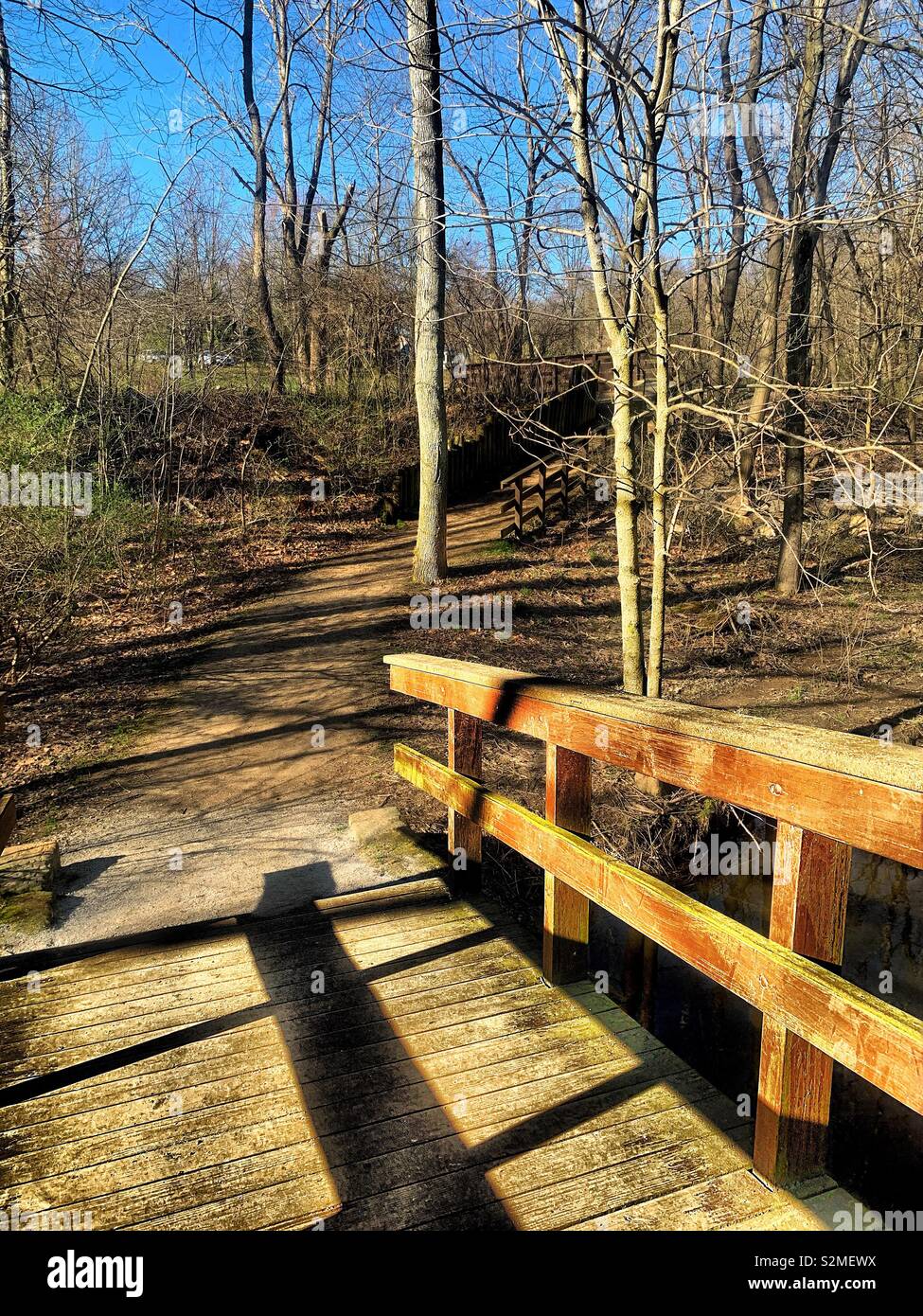 Bridge over creek Stock Photo