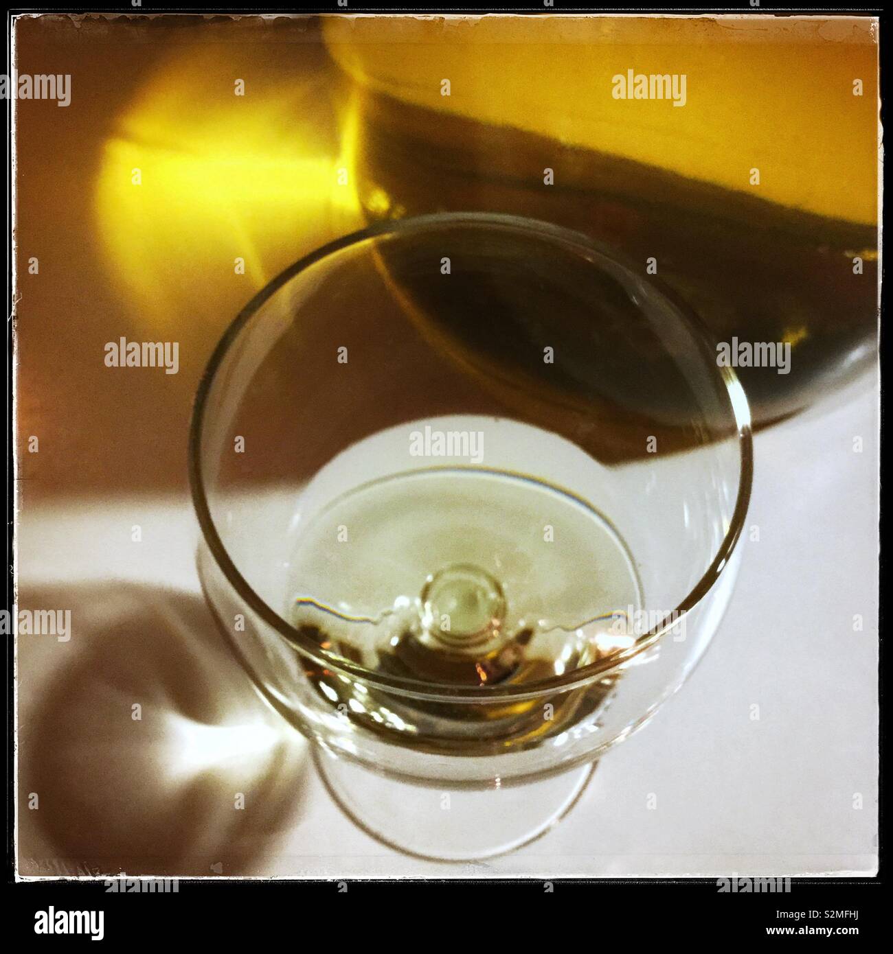 A glass of Mead [honey] wine. - Smartphone Captured Stock Image