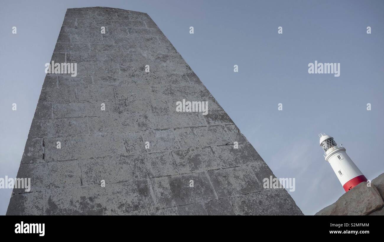 Portland Lighthouse and Monument - Smartphone Captured Stock Image