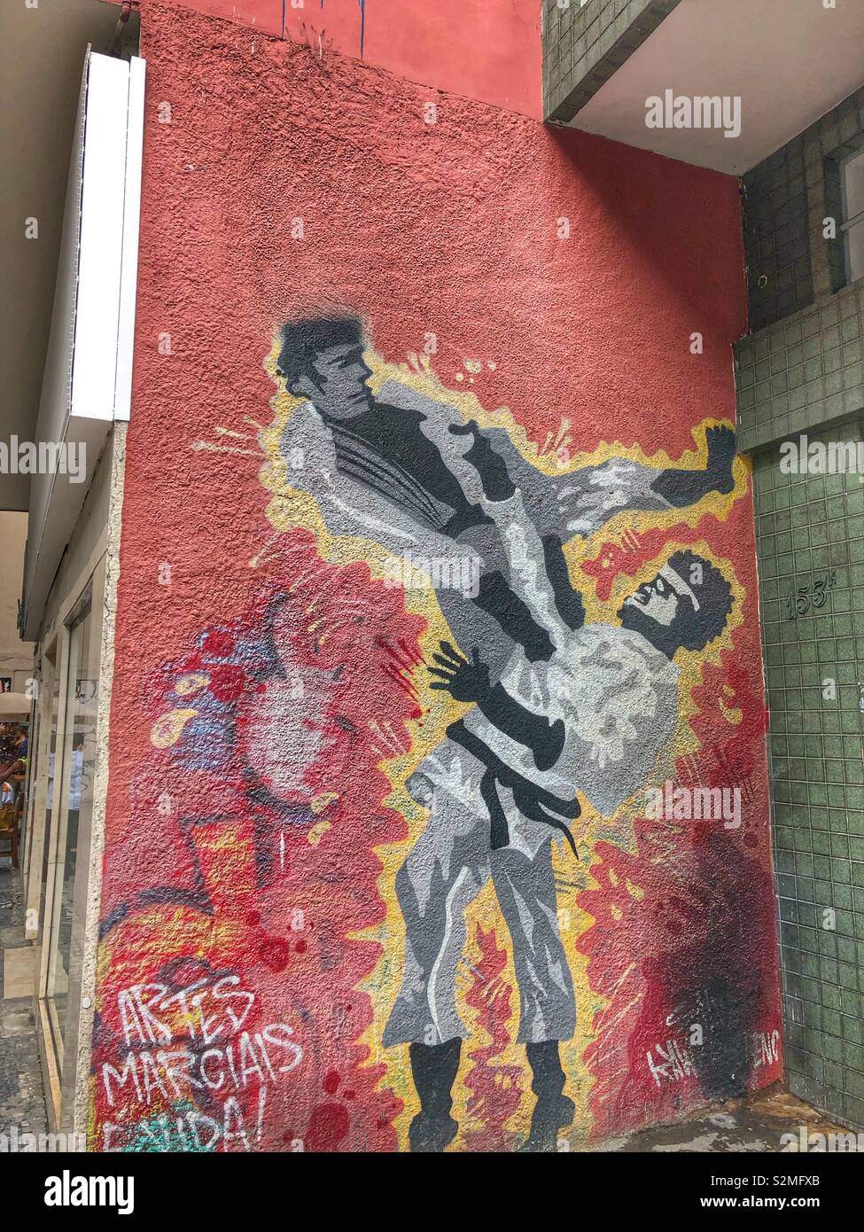 Urban street art in Rio de Janeiro, Brazil. - Smartphone Captured Stock Image