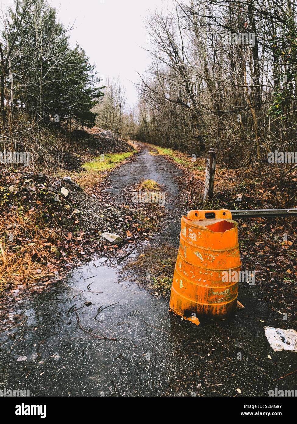 Recently Flooded Country Road Stock Photo - Alamy