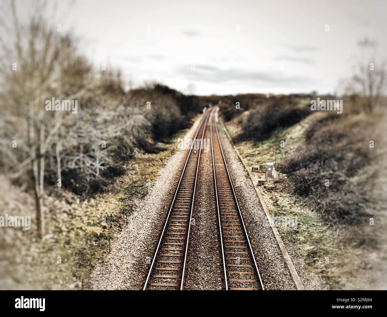 Railway tracks - Smartphone Captured Stock Image