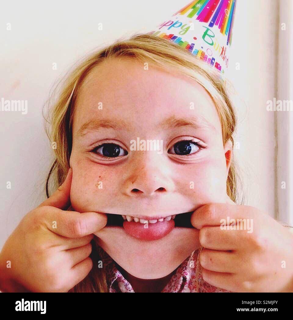 Happy Birthday girl Stock Photo