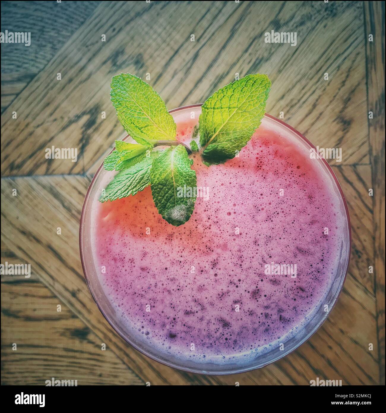 Strawberry daiquiri from Tiger’s Milk, Kloof Street, Cape Town, South Africa. - Smartphone Captured Stock Image