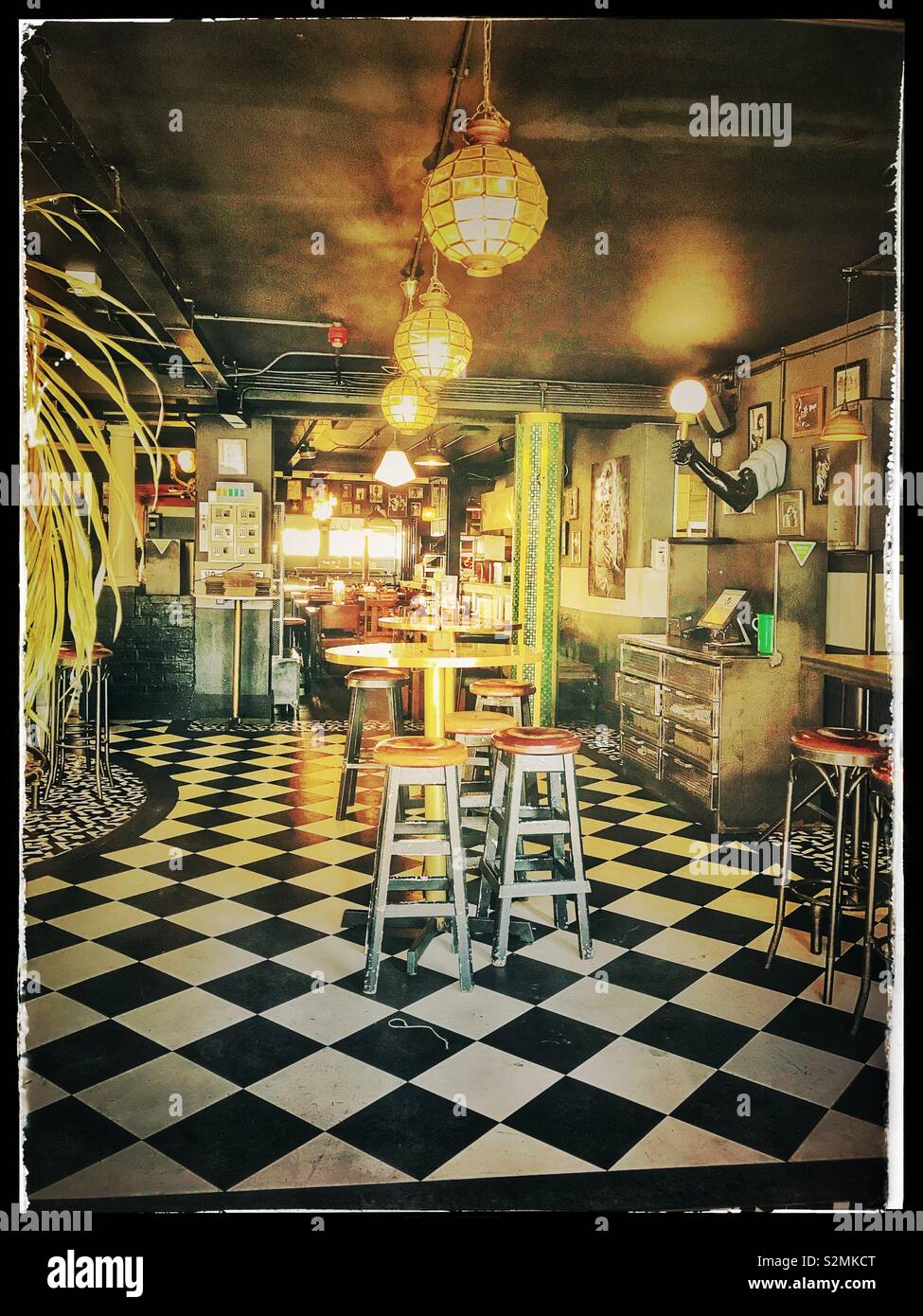 Interior of Tiger’s Milk, Kloof Street, Cape Town, South Africa. - Smartphone Captured Stock Image