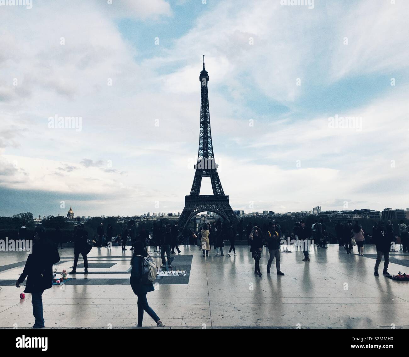 Trocadero, Eiffel tower, Paris - Smartphone Captured Stock Image