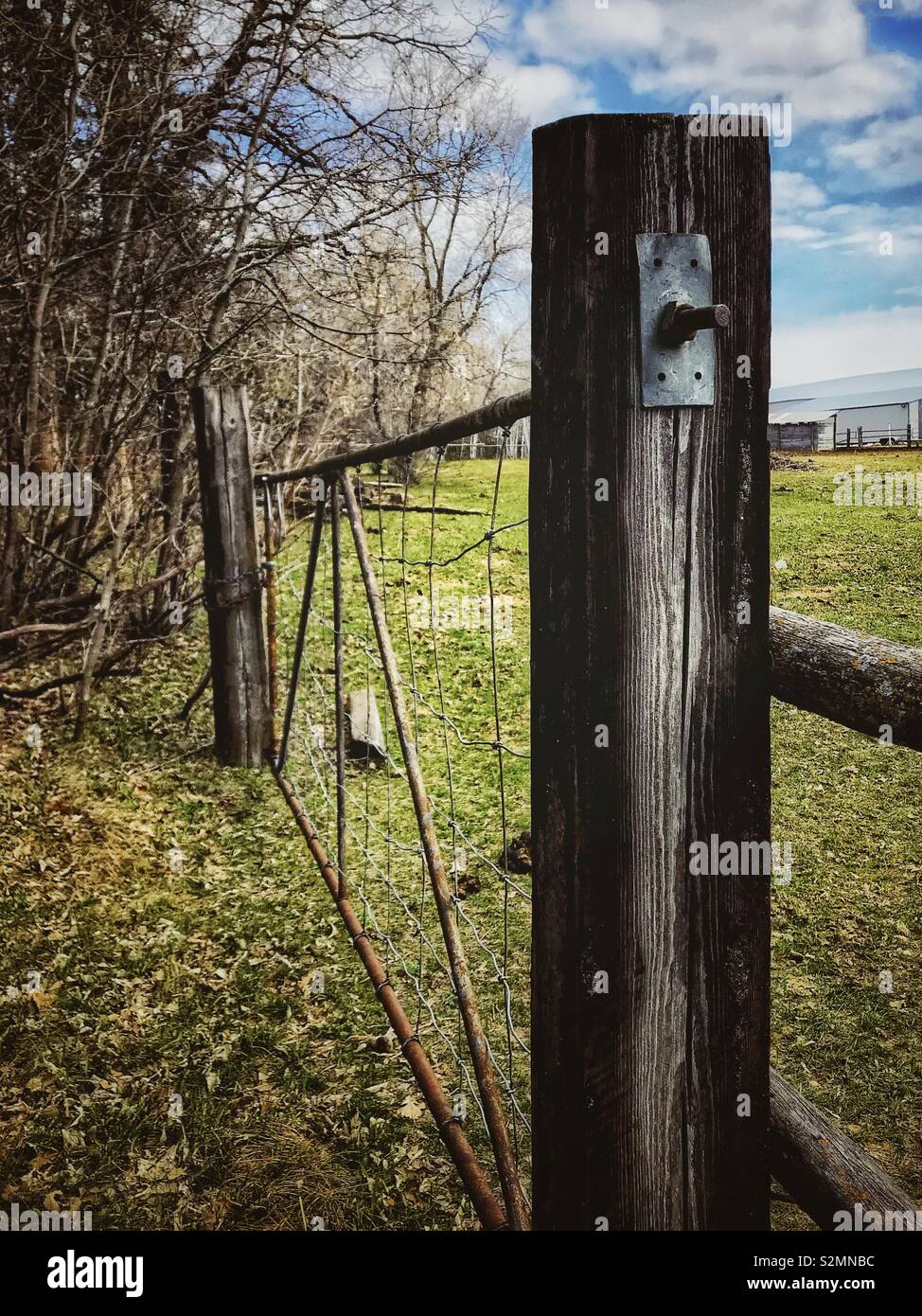 Farm yard fence Stock Photo Alamy