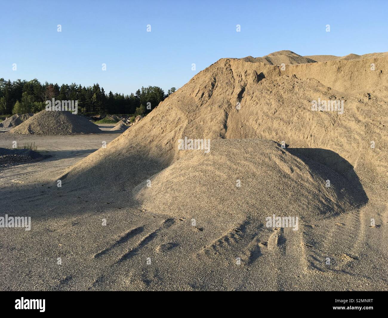 Piles of sand Stock Photo
