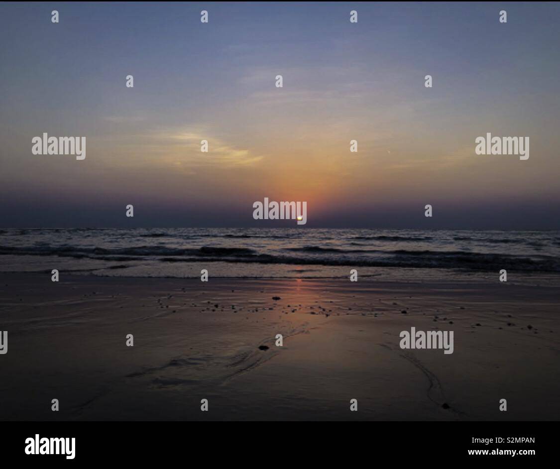 Sunset On Sumyani Beach Stock Photo - Alamy