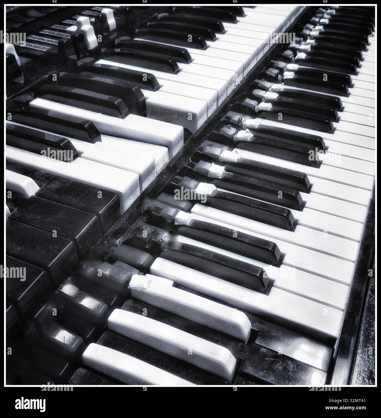 Organ keyboards - Smartphone Captured Stock Image
