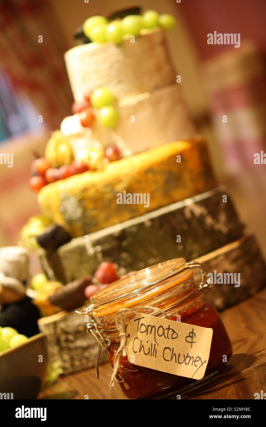 Chutney and cheese Stock Photo