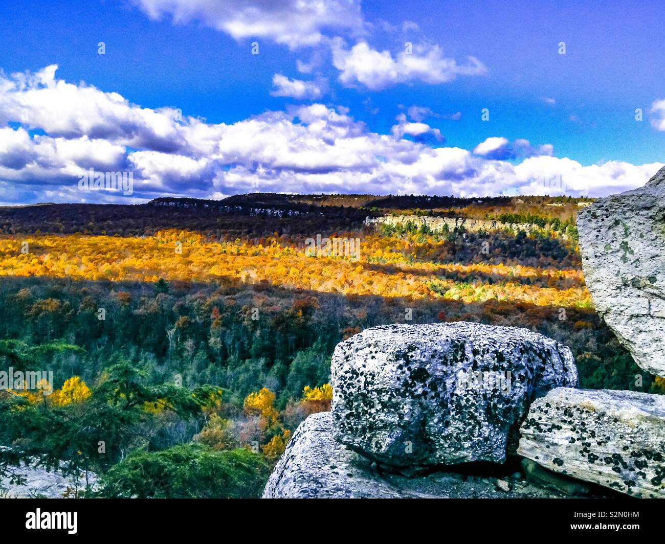 Autumn view of Shawanagunks in New York State Stock Photo