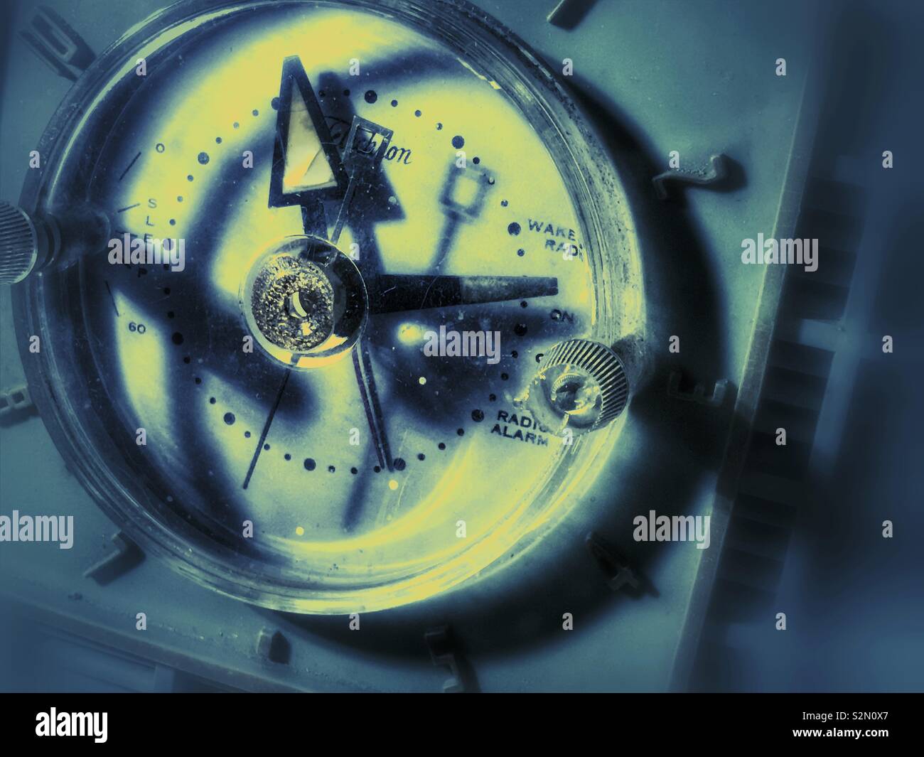 Vintage clock radio dial - Smartphone Captured Stock Image