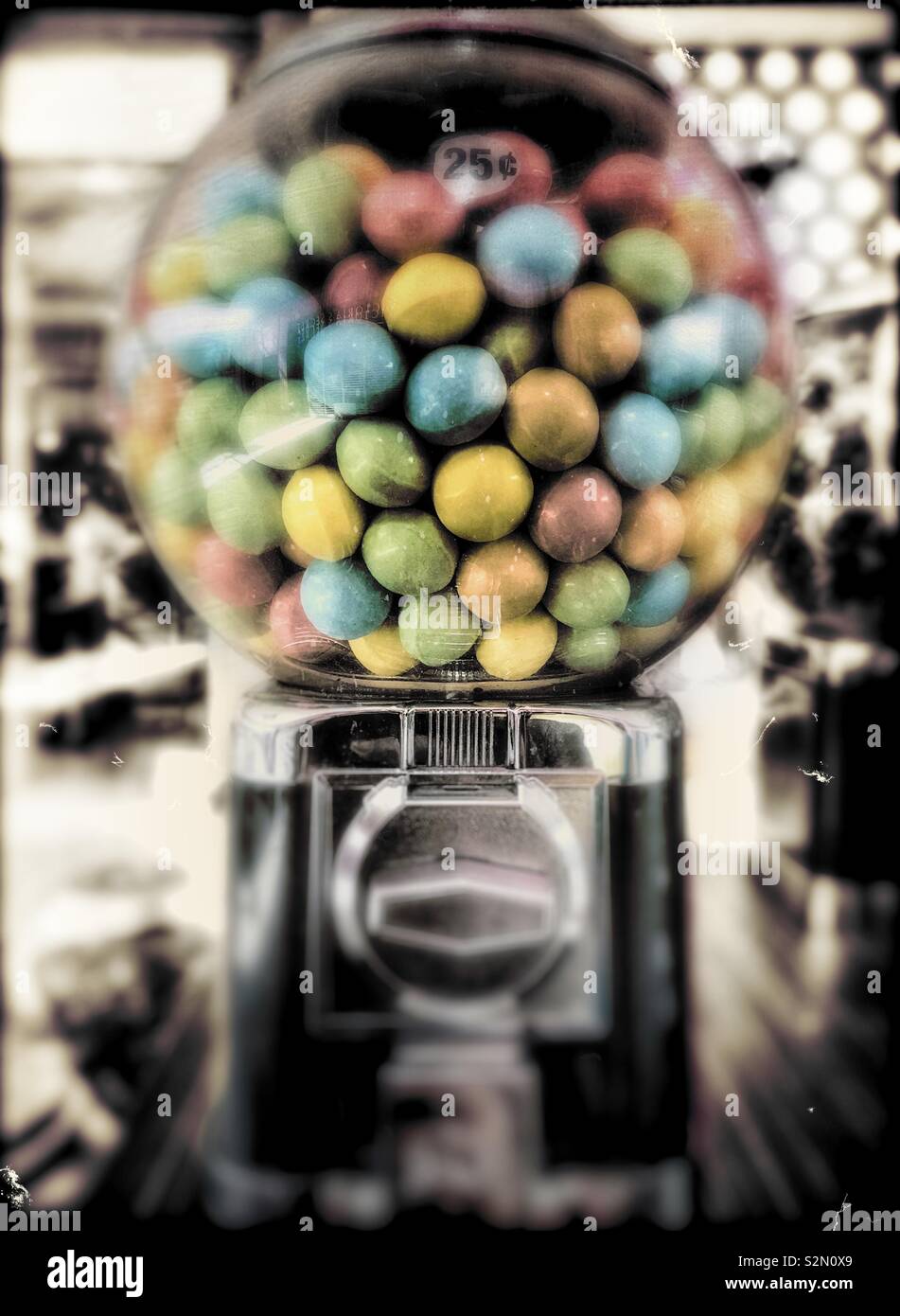 Gumball candy machine - Smartphone Captured Stock Image