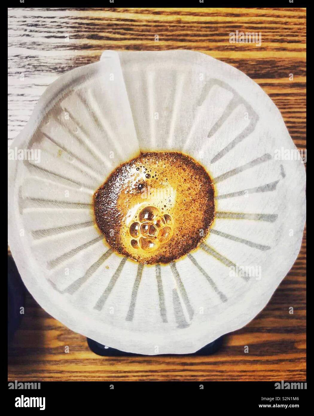 Making pourover coffee - Smartphone Captured Stock Image