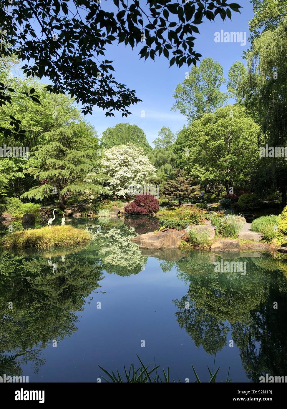 Reflection Pond In Japanese Garden At Gibbs Gardens In Ballground