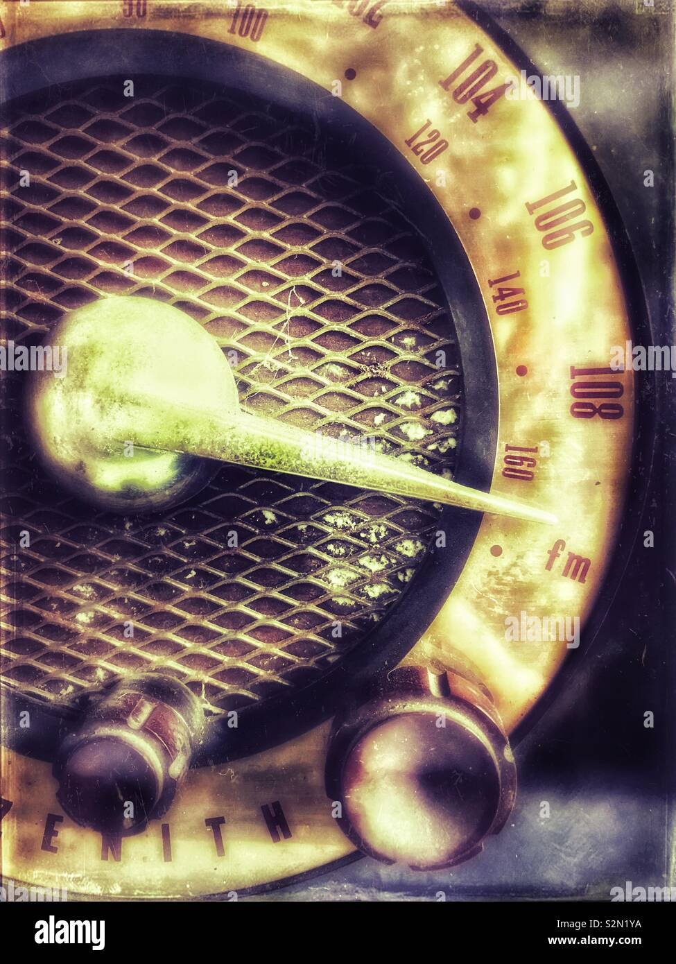 Vintage Zenith Radio Dial - Smartphone Captured Stock Image