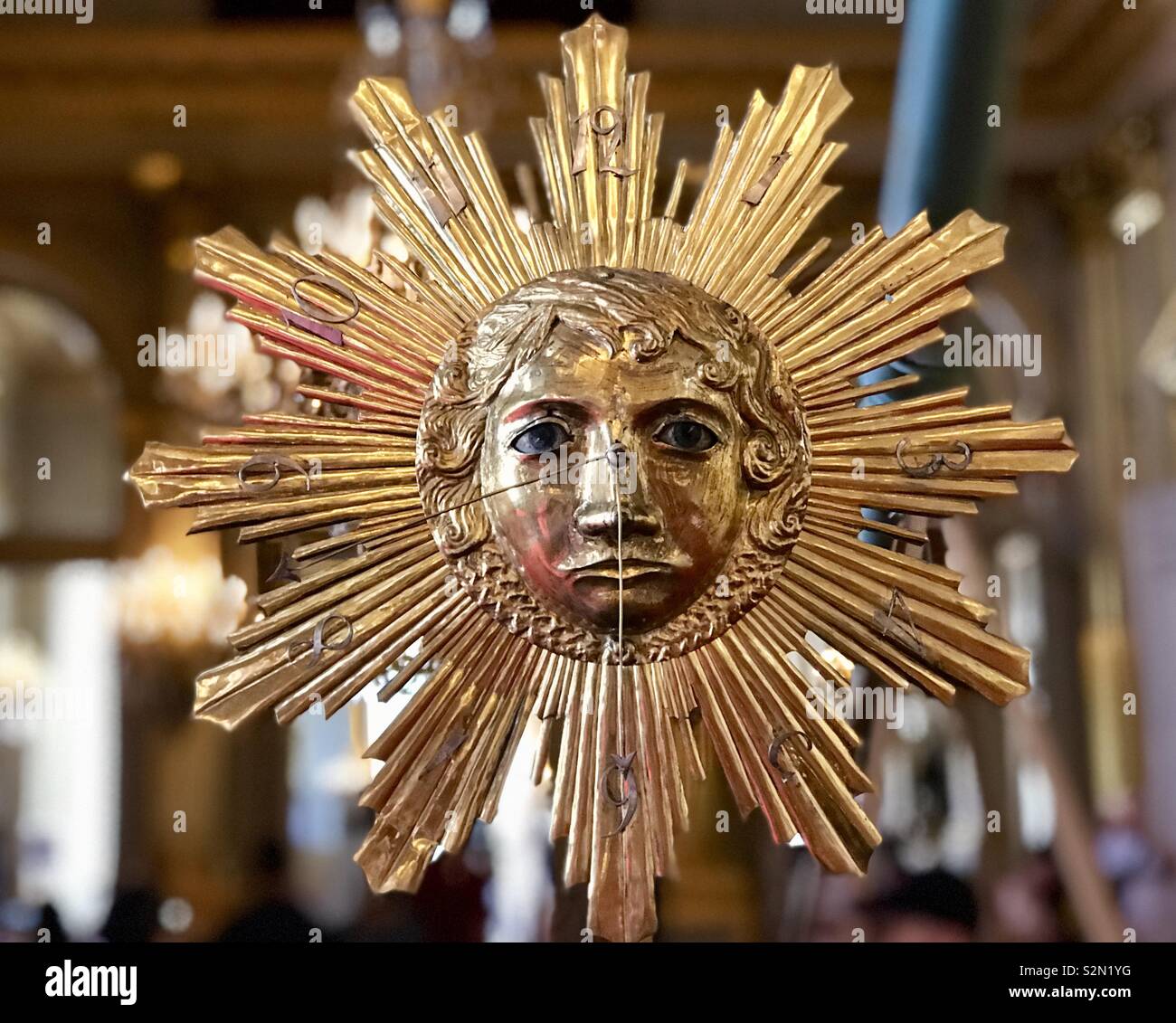 Sun clock at Royal Palace in Brussels Stock Photo Alamy
