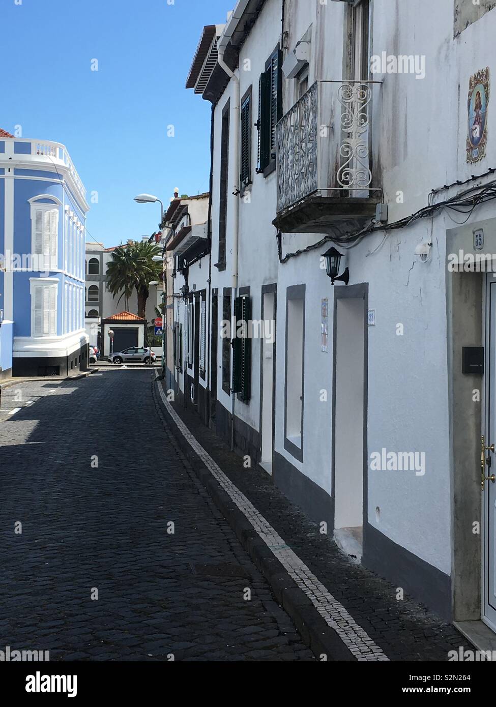 Old town Ponta Delgada Stock Photo