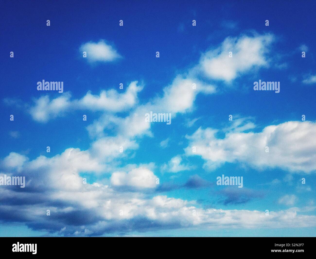 Clouds in blue sky. Stock Photo