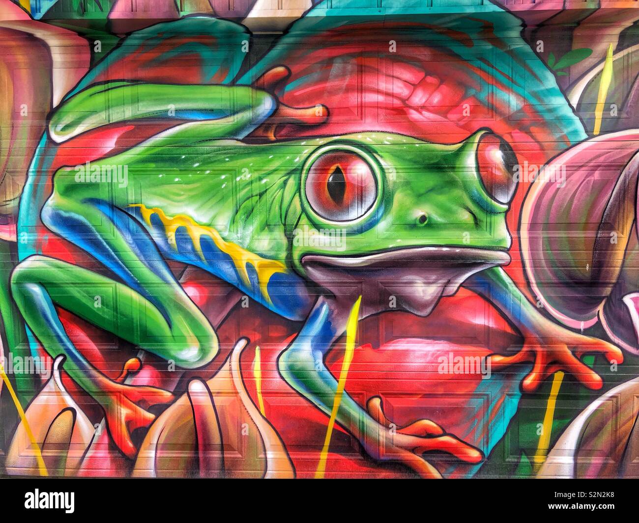 Colourful urban street art in Toronto, Canada. - Smartphone Captured Stock Image