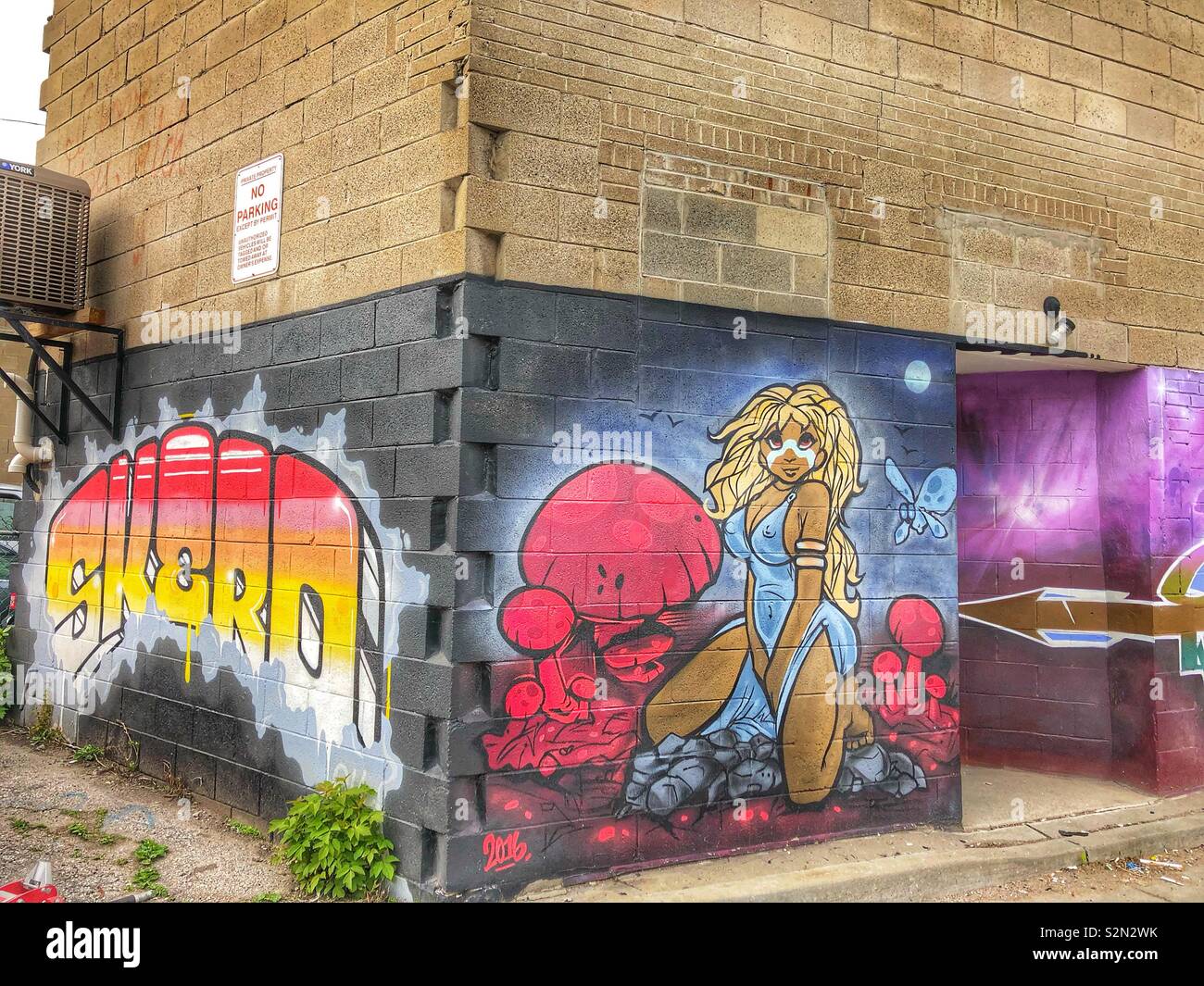 Urban street art in Toronto, Canada. - Smartphone Captured Stock Image
