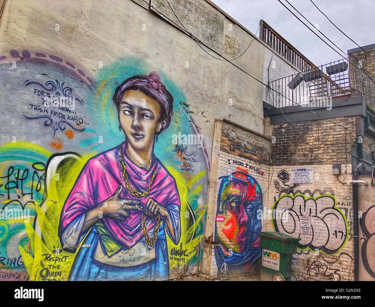 Urban street art in Toronto, Canada. - Smartphone Captured Stock Image