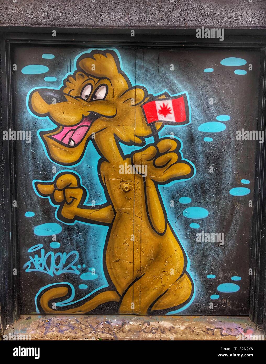 Urban street art in downtown Toronto, Canada. - Smartphone Captured Stock Image