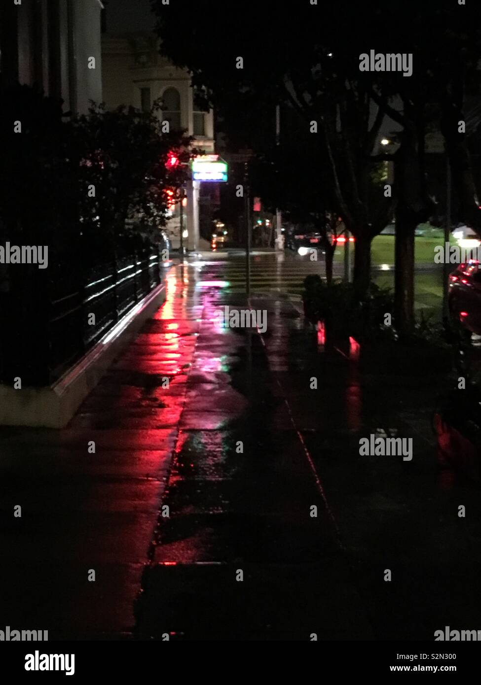 San Francisco - a quiet rainy night Stock Photo
