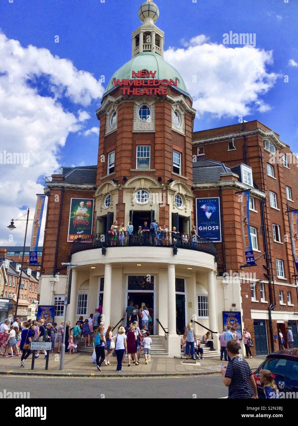 Wimbledon, UK - July 2016: New Wimbledon Theatre when showing Chitty Chitty Bang Bang. - Smartphone Captured Stock Image