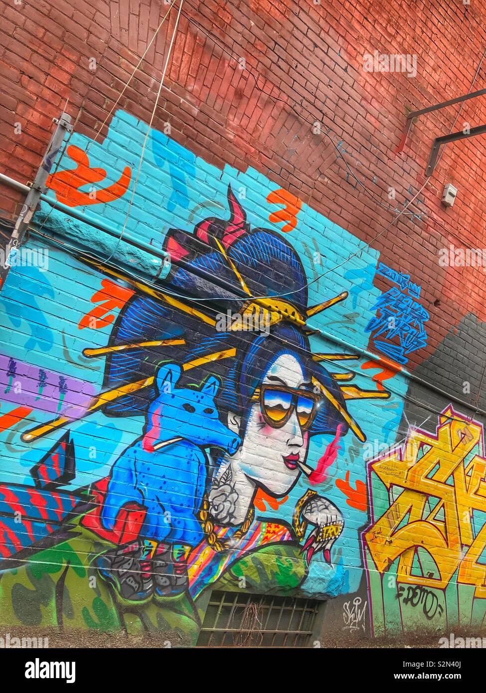 Toronto urban street art. - Smartphone Captured Stock Image