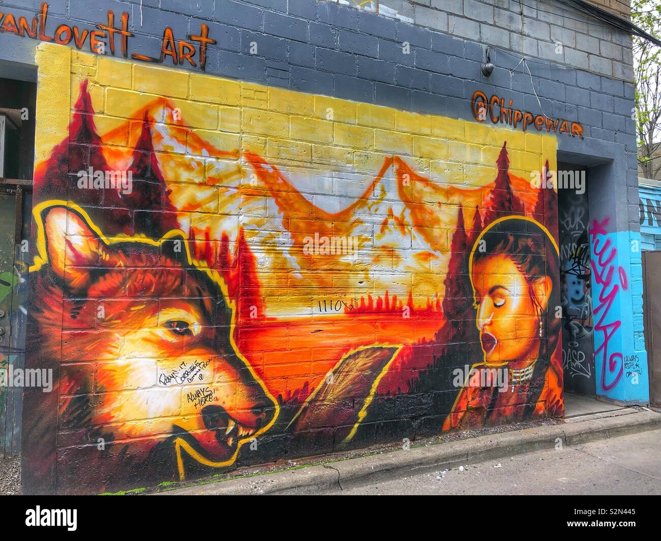 Urban street art in a Toronto neighbourhood. - Smartphone Captured Stock Image