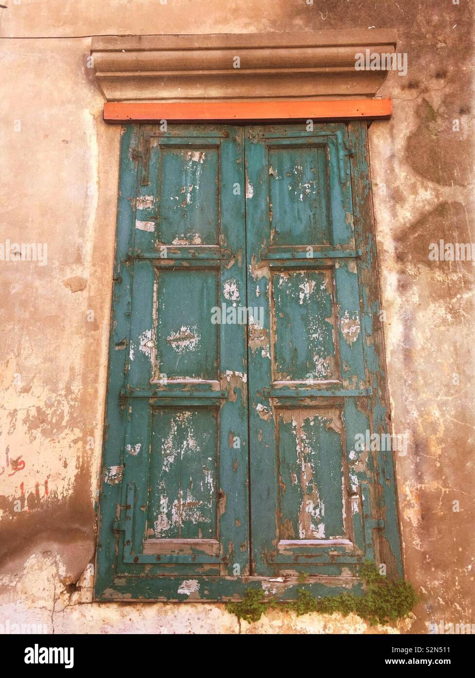Derelict window shutters - Smartphone Captured Stock Image