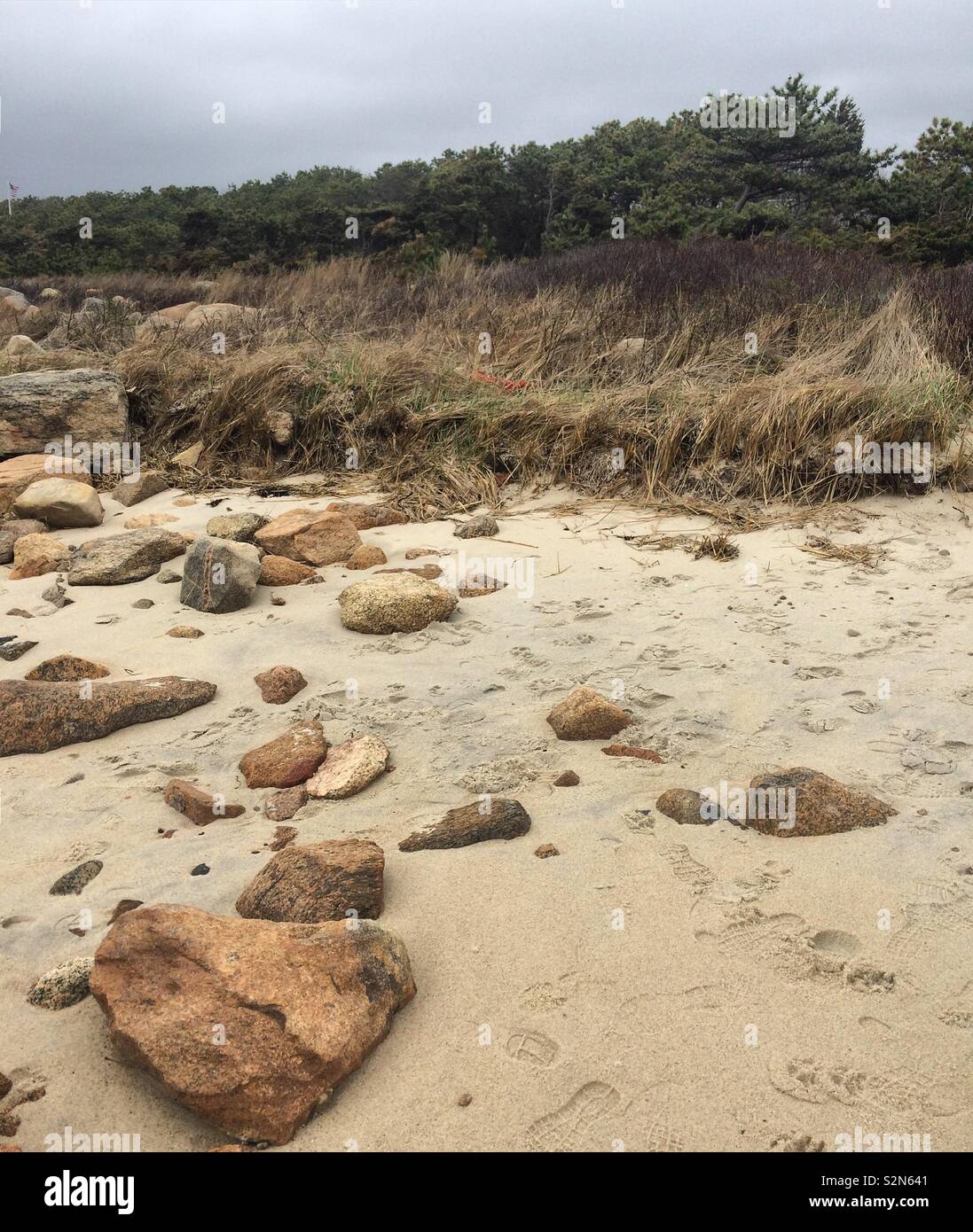 Rocky beach landscape - Smartphone Captured Stock Image
