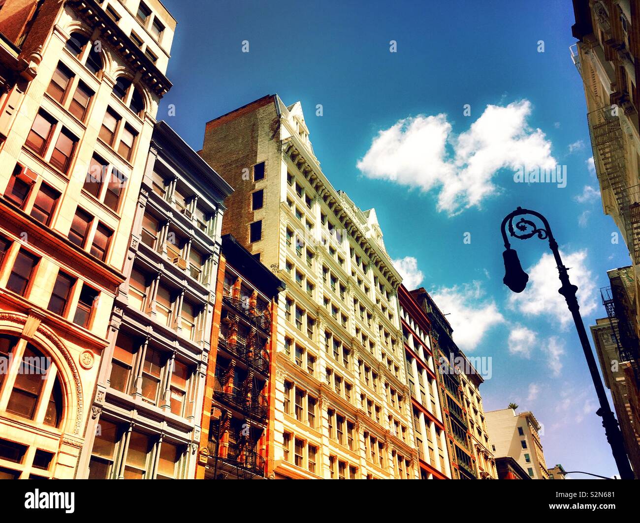 Cast iron building façades on Broadway, Soho, NYC, United States Stock Photo