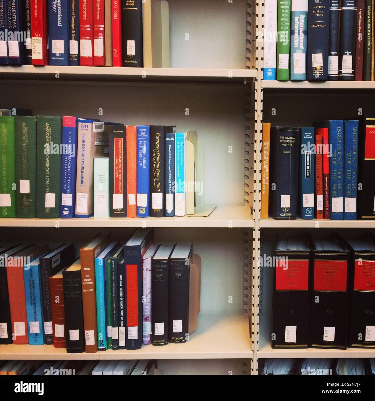 Books on library shelves - Smartphone Captured Stock Image