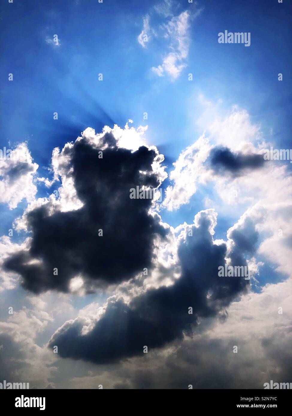 Dramatic cloudscape in London - Smartphone Captured Stock Image