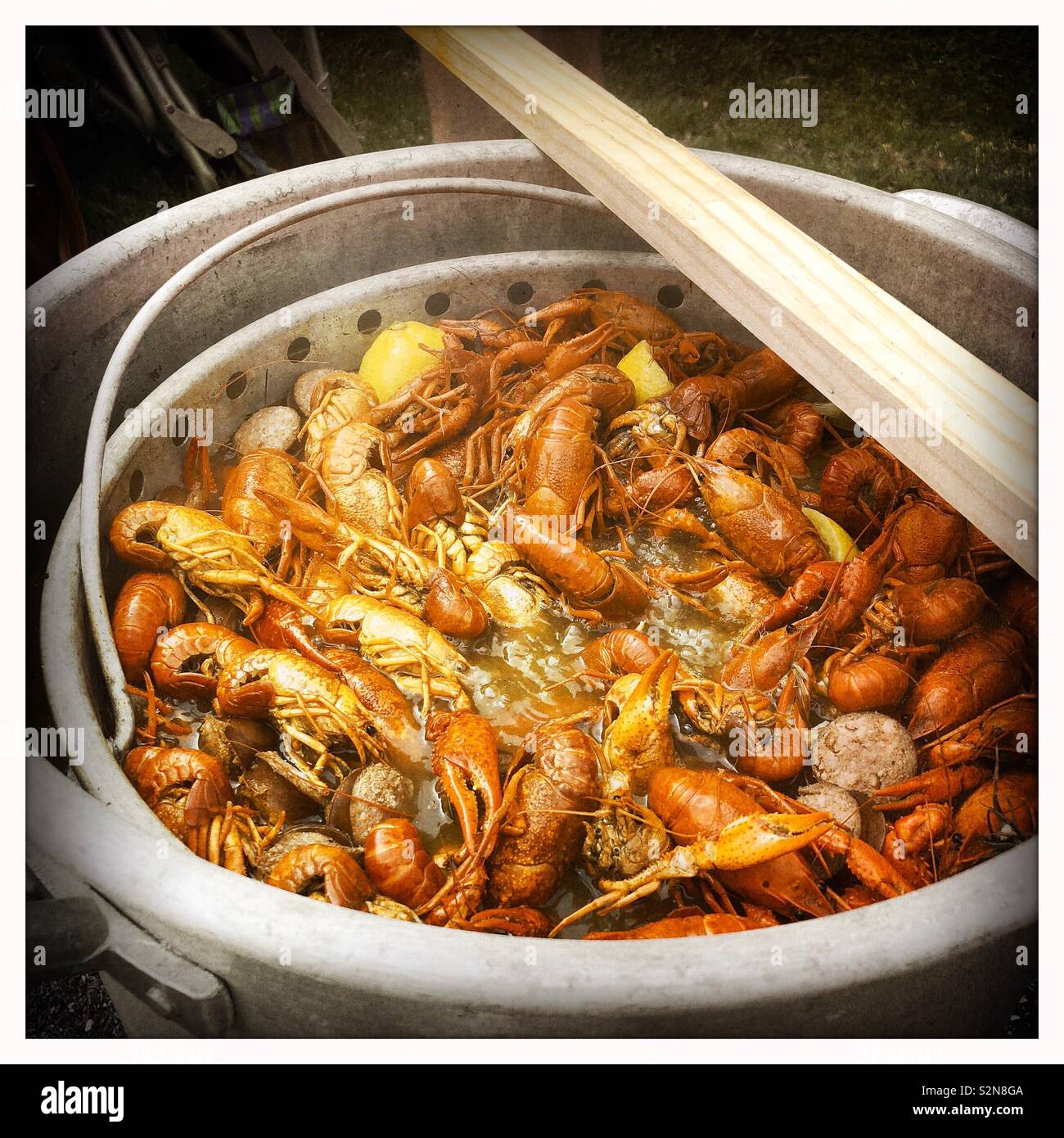 Crawfish boil Stock Photo