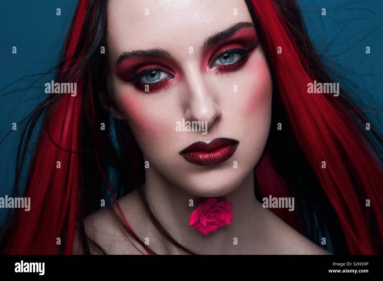 Red Lips Model High Resolution Stock Photography and Images - Alamy