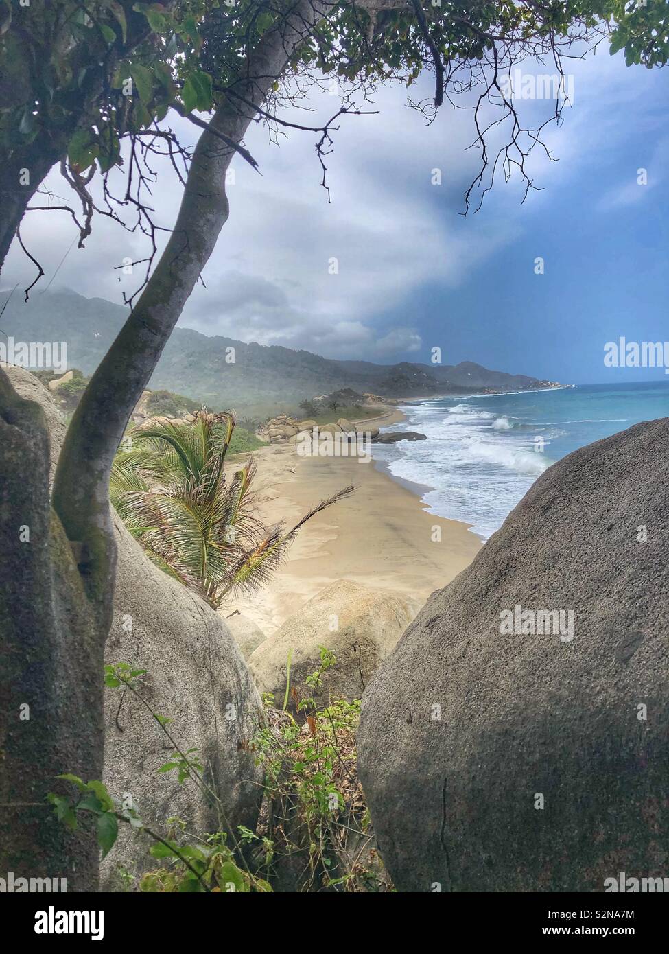 Tayrona National Park, Santa Marta, Colombia. - Smartphone Captured Stock Image