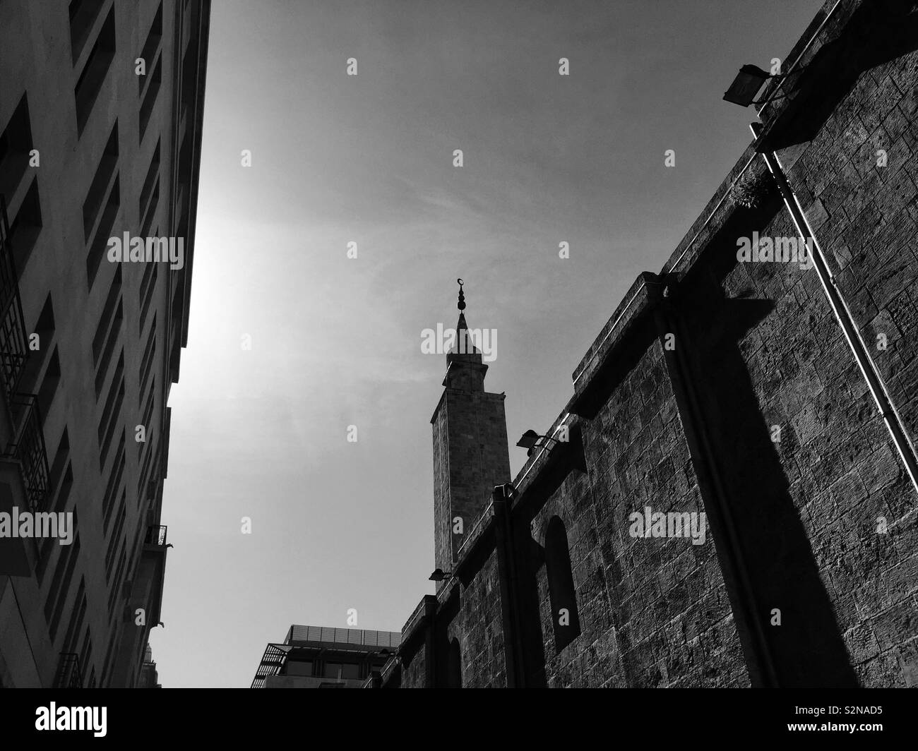 Al Omari mosque downtown Beirut - Smartphone Captured Stock Image