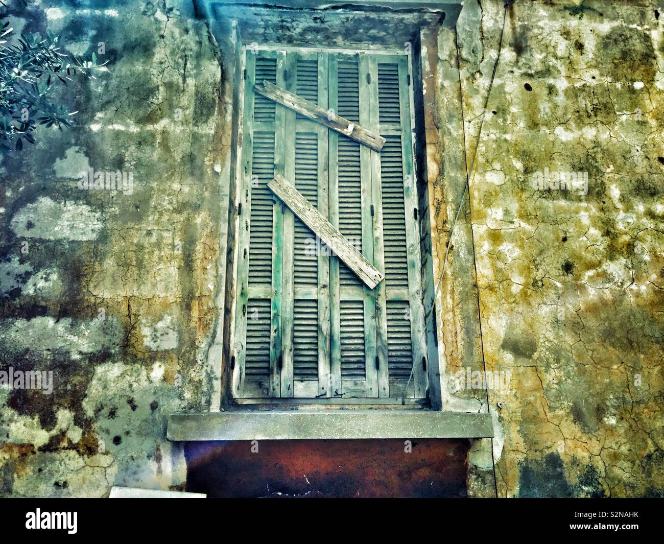 Old house with shutters - Smartphone Captured Stock Image