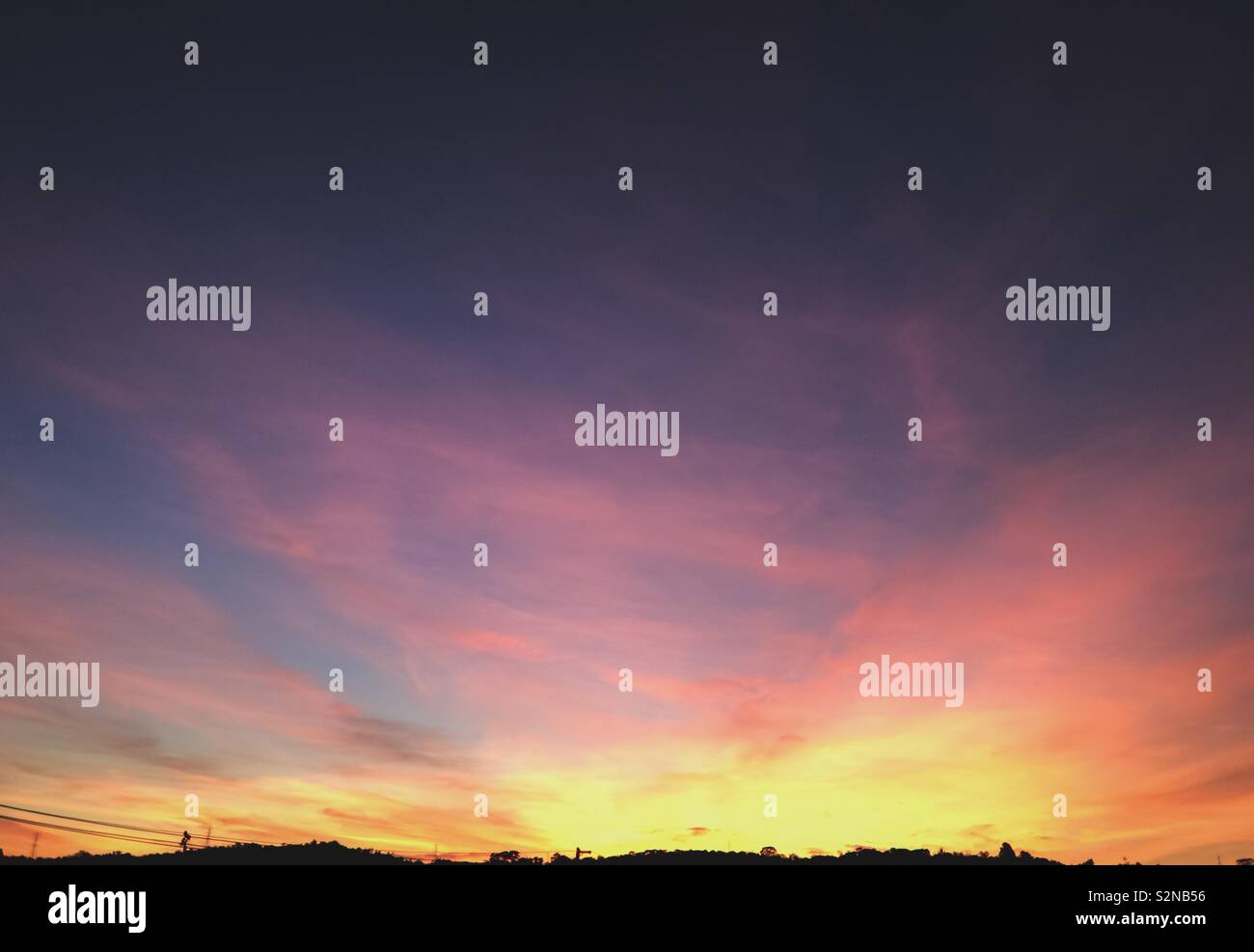 Awesome colorful sunset sky - Smartphone Captured Stock Image