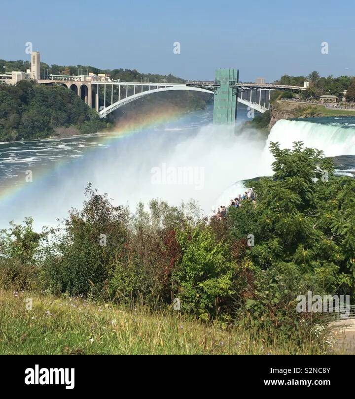 Rainbow over Niagara Falls - Smartphone Captured Stock Image