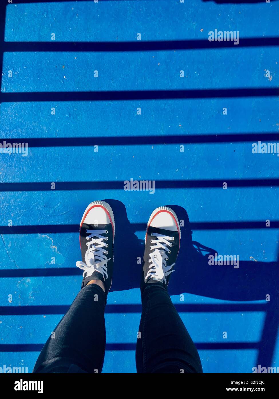 Standing in line - Smartphone Captured Stock Image