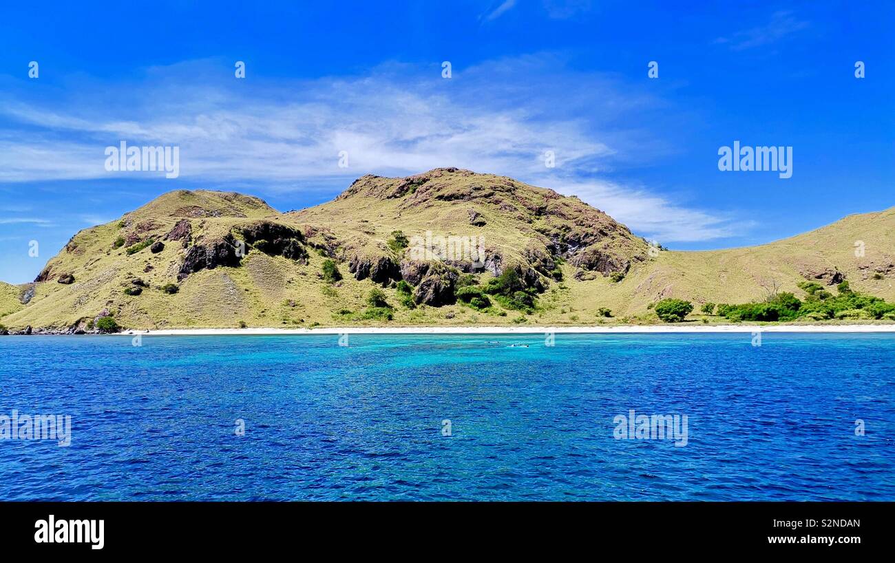 Snorkelling in Komodo national park in Indonesia. - Smartphone Captured Stock Image