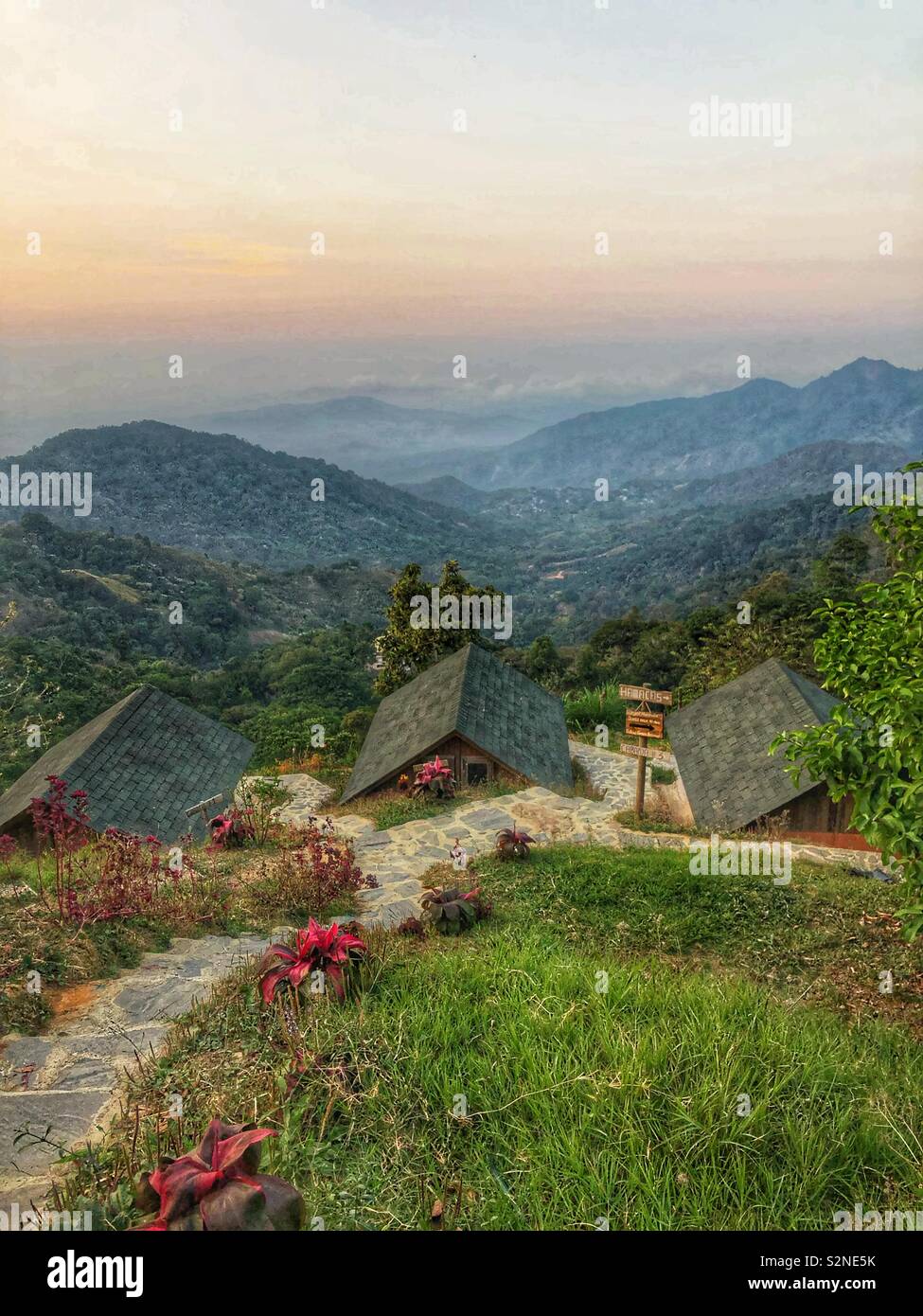 Idyllic Sierra Nevada mountain retreat in Santa Marta, Colombia. - Smartphone Captured Stock Image