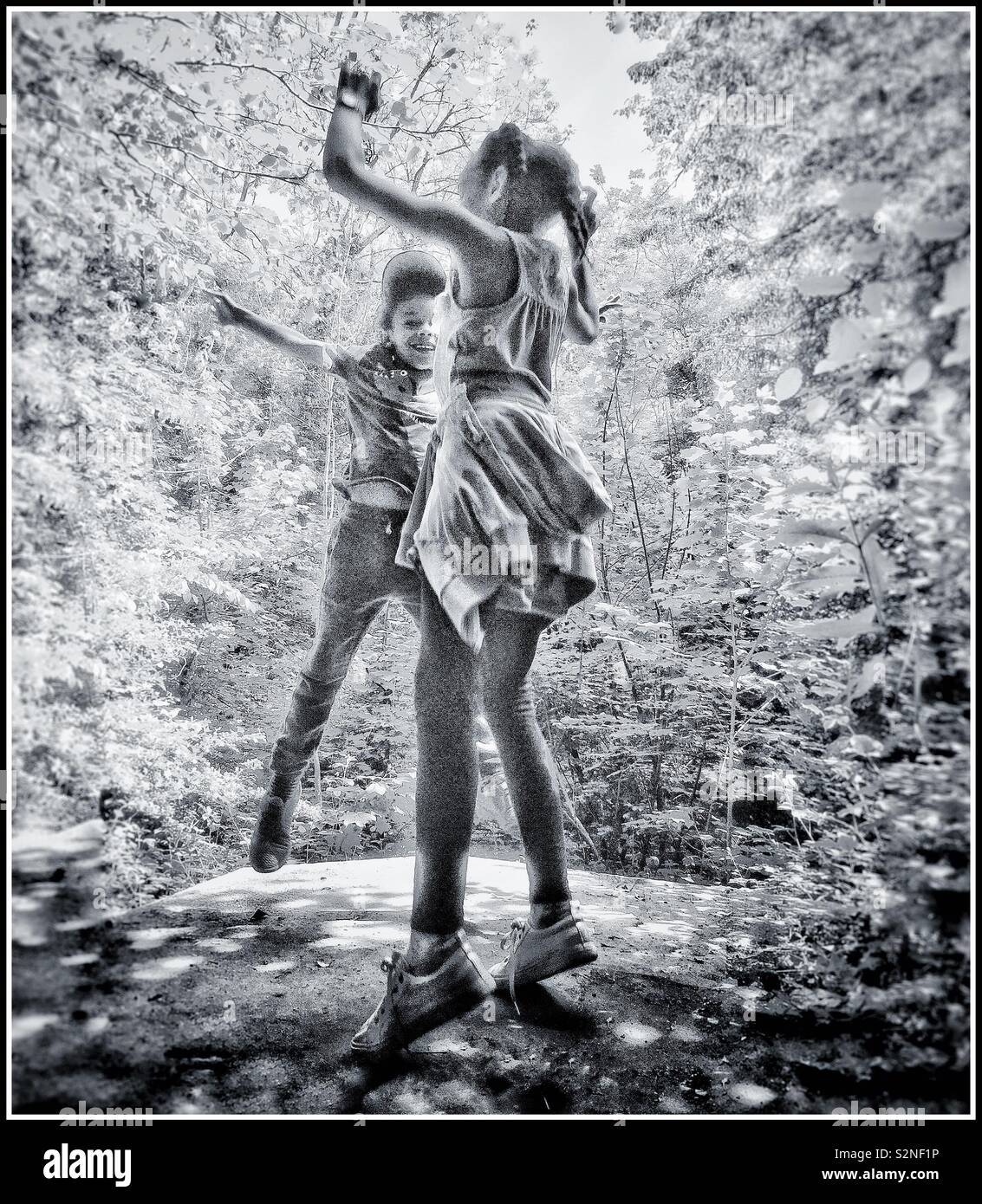 Kids jumping - Smartphone Captured Stock Image